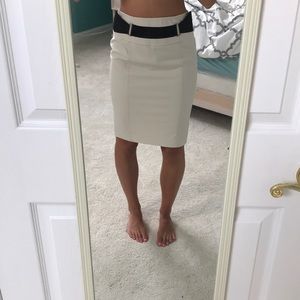 Philosophy belted khaki pencil skirt